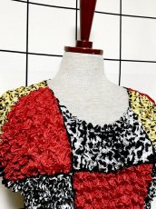 画像5: ポップコーントップス レトロ ヴィンテージ ヨーロッパ古着 ブラウス シャツ (5)