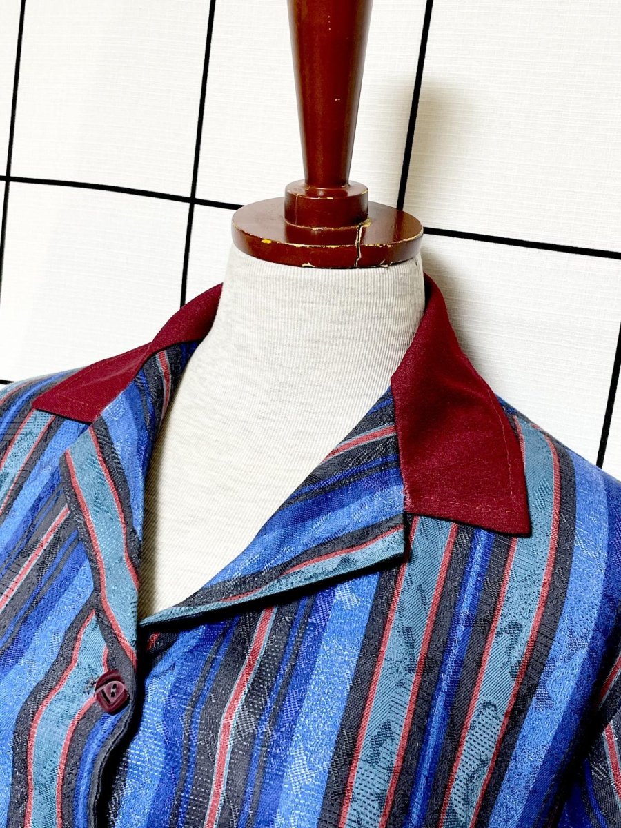 画像4: ストライプ レトロ USA古着 ヴィンテージワンピース (4)