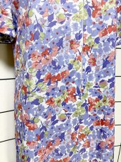 画像7: フロントジッパー 花柄 レトロ ヨーロッパ古着 ヴィンテージワンピース (7)