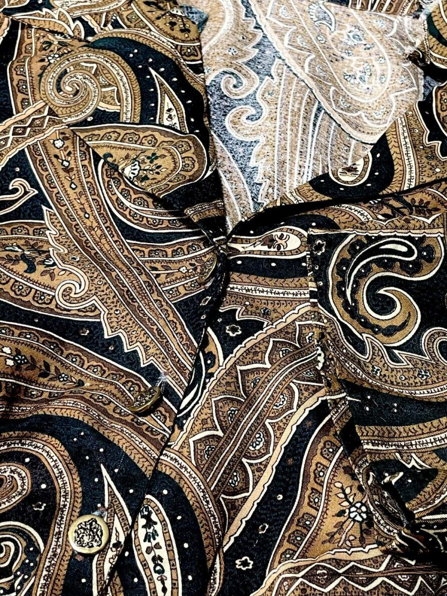 画像10: ペイズリー エスニック調 ウエストゴム レトロ USA古着 ヴィンテージワンピース (10)