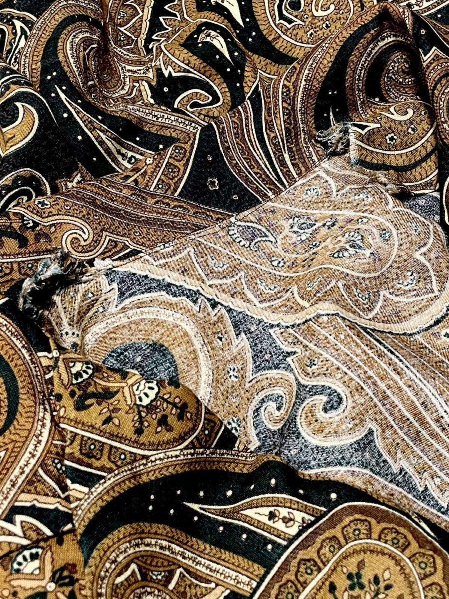 画像13: ペイズリー エスニック調 ウエストゴム レトロ USA古着 ヴィンテージワンピース (13)