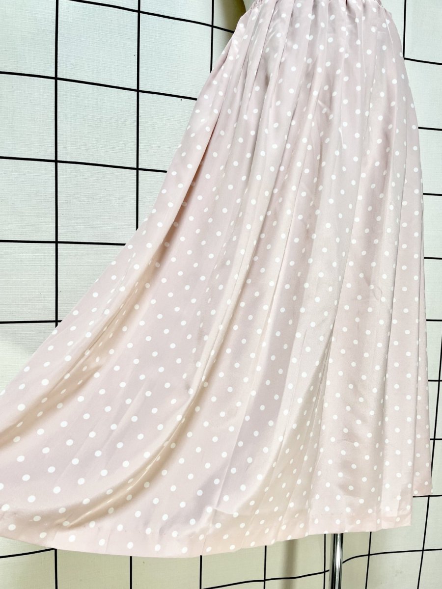 画像4: ドット ピンク Guatemala グアテマラ製 ウエストゴム レトロ 古着 ヴィンテージスカート (4)