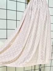 画像4: ドット ピンク Guatemala グアテマラ製 ウエストゴム レトロ 古着 ヴィンテージスカート (4)