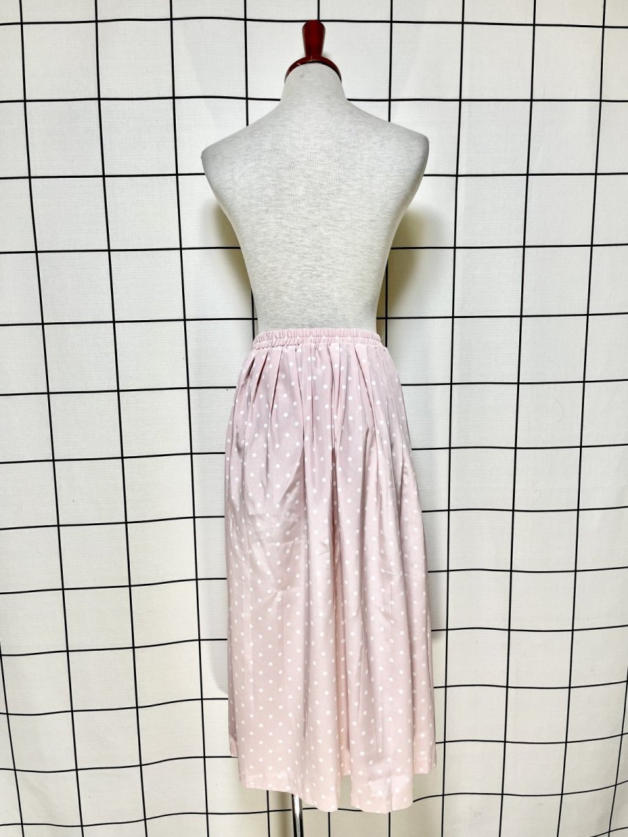 画像6: ドット ピンク Guatemala グアテマラ製 ウエストゴム レトロ 古着 ヴィンテージスカート (6)