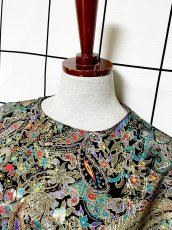 画像5: ペイズリー プルオーバー レトロ USA古着 シャツ ヴィンテージトップス (5)