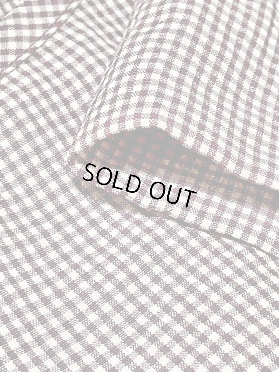 画像12: ウエスト3連リボン ギンガムチェック レトロ USA古着 ヴィンテージワンピース (12)