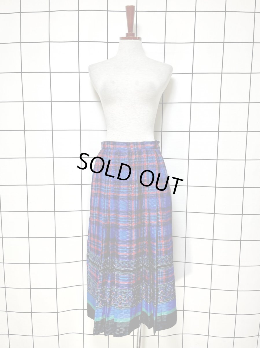 画像5: チェック レトロ USA古着 ヴィンテージスカート (5)