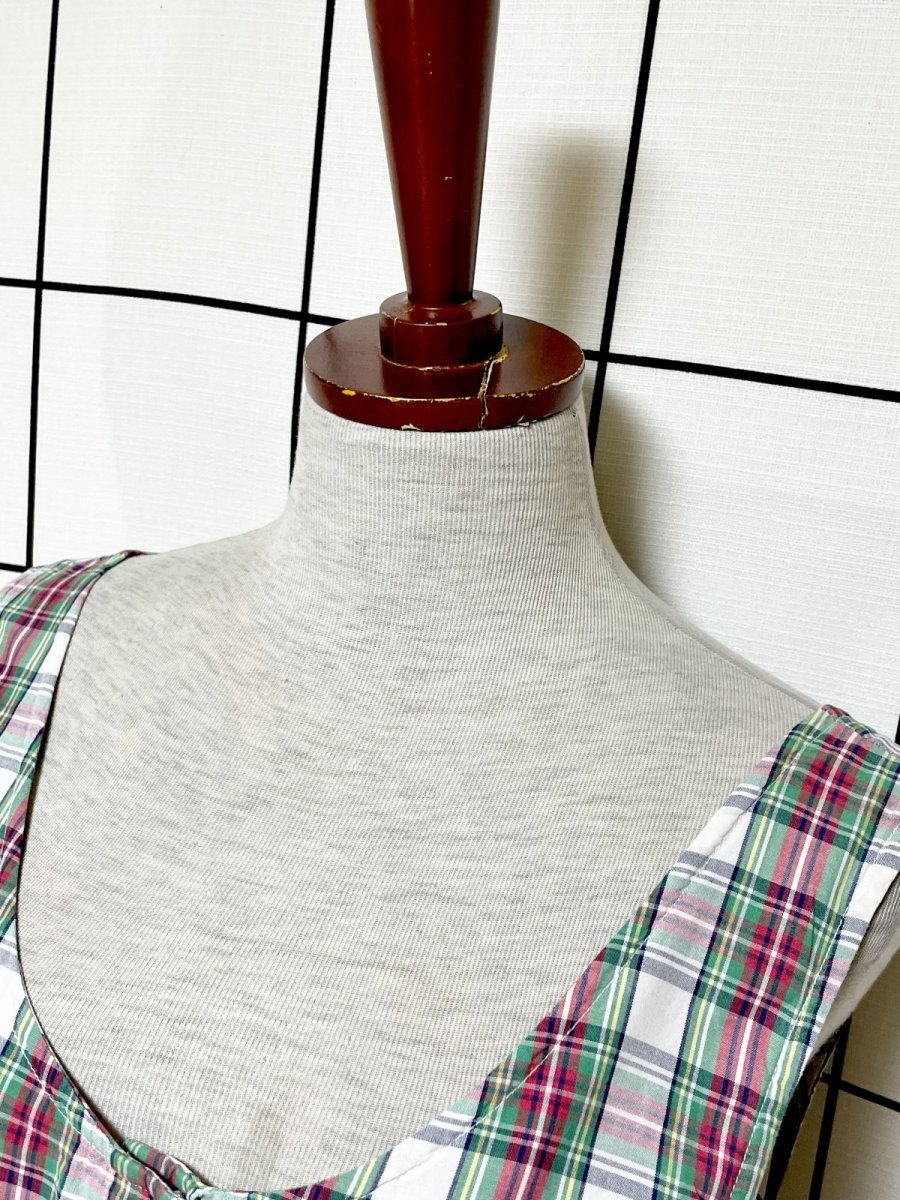 画像5: チェック柄 レトロ USA古着 ノースリーブ ヴィンテージワンピース (5)