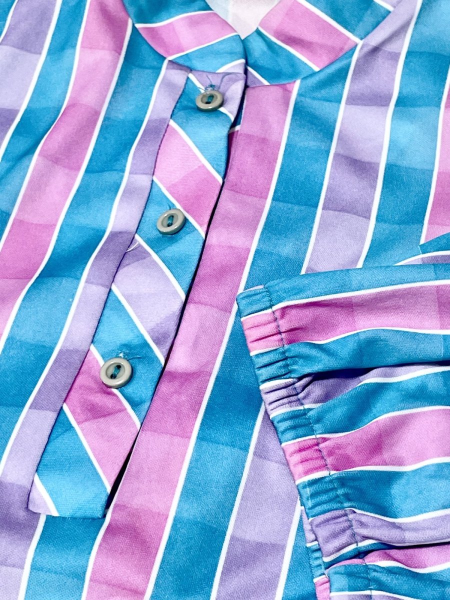 画像8: チェック プルオバー レトロ シャツ ヨーロッパ古着 ヴィンテージトップス (8)