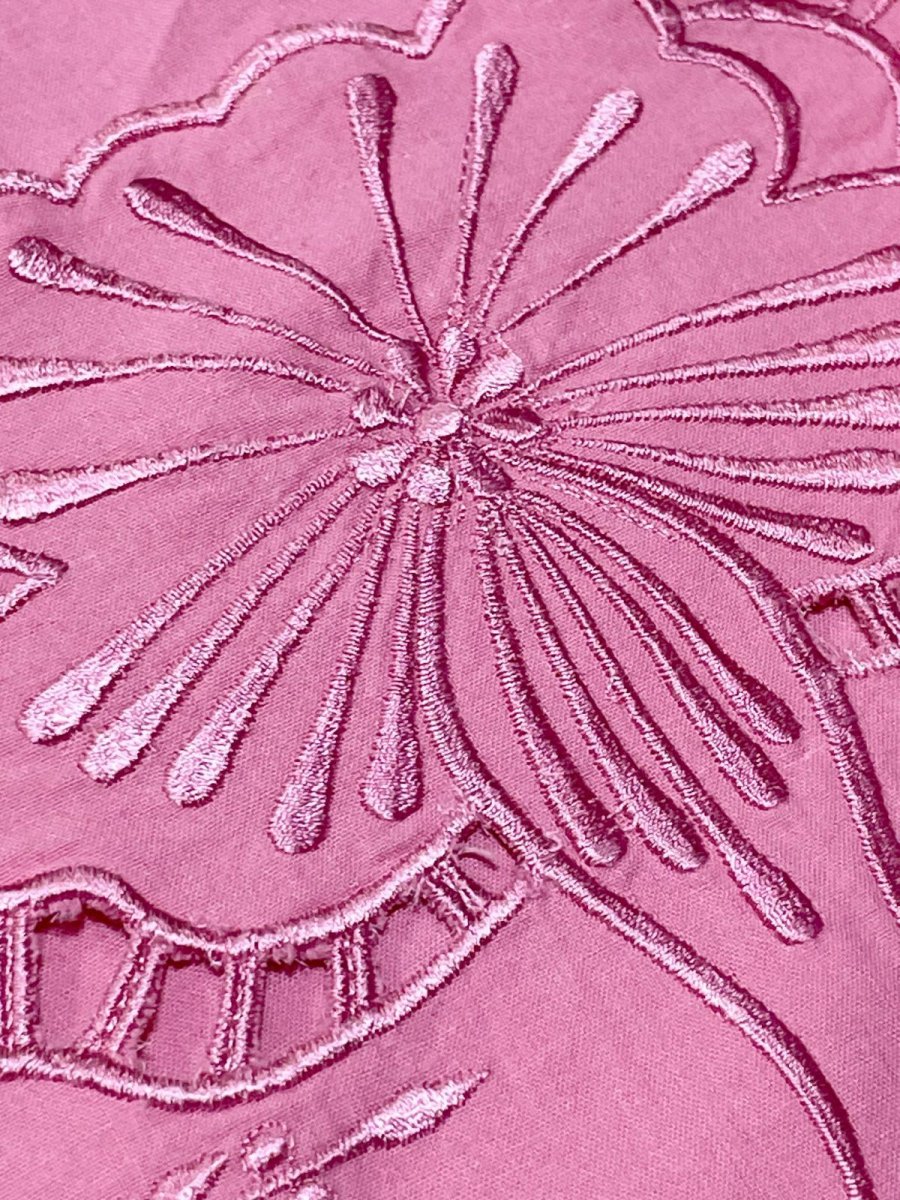 画像11: 刺繍 ピンク プルオーバー レトロ USA古着 ヴィンテージトップス (11)