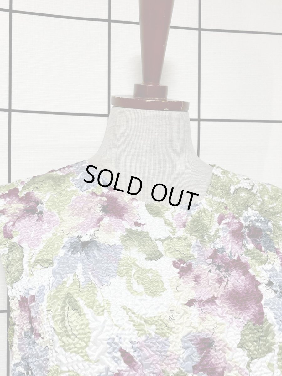 画像6: ポップコーントップス ノースリーブ レトロ ヴィンテージ 古着 ブラウス シャツ (6)