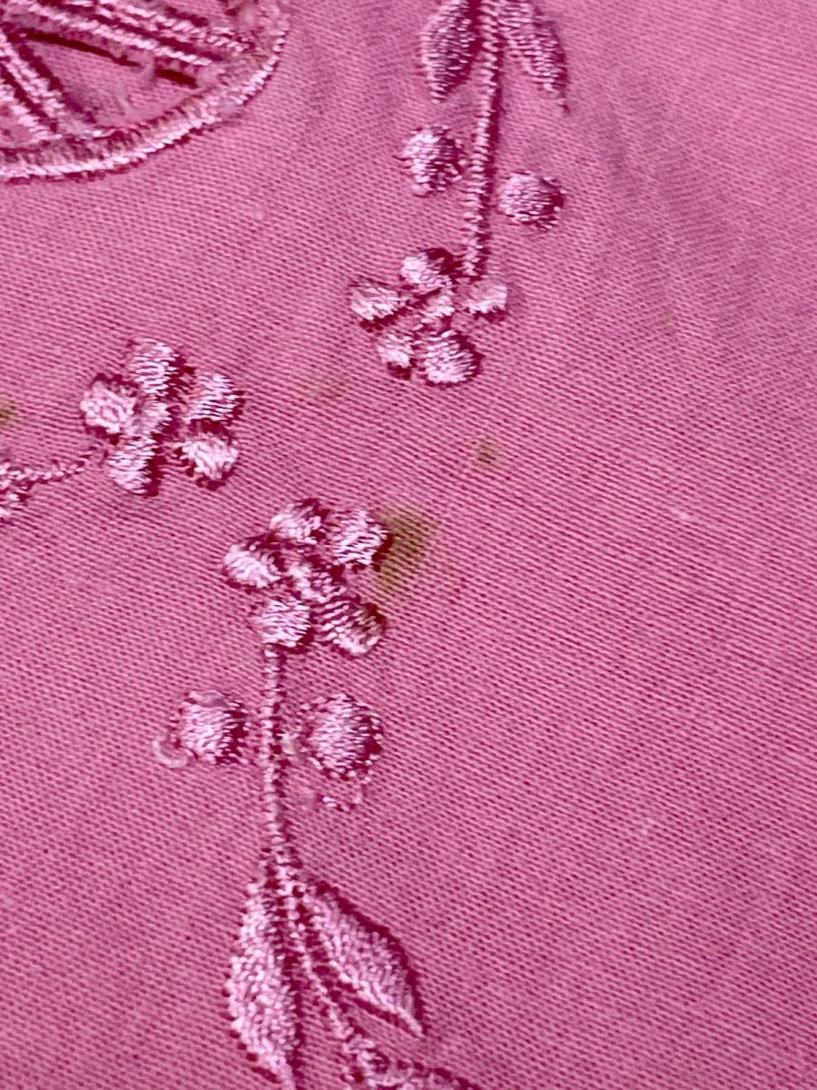 画像13: 刺繍 ピンク プルオーバー レトロ USA古着 ヴィンテージトップス (13)