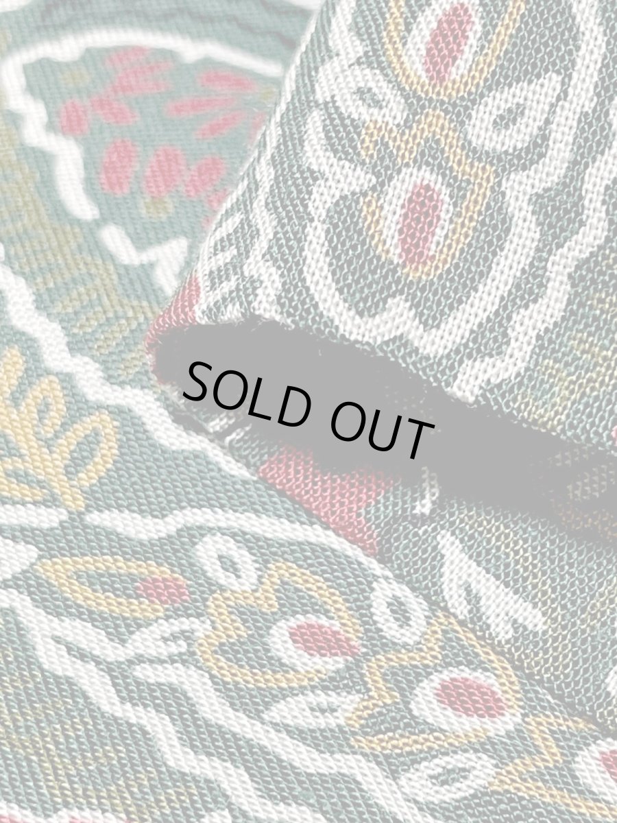 画像11: 超ワイド ペイズリー グリーン レトロ USA古着 ヴィンテージロングパンツ (11)