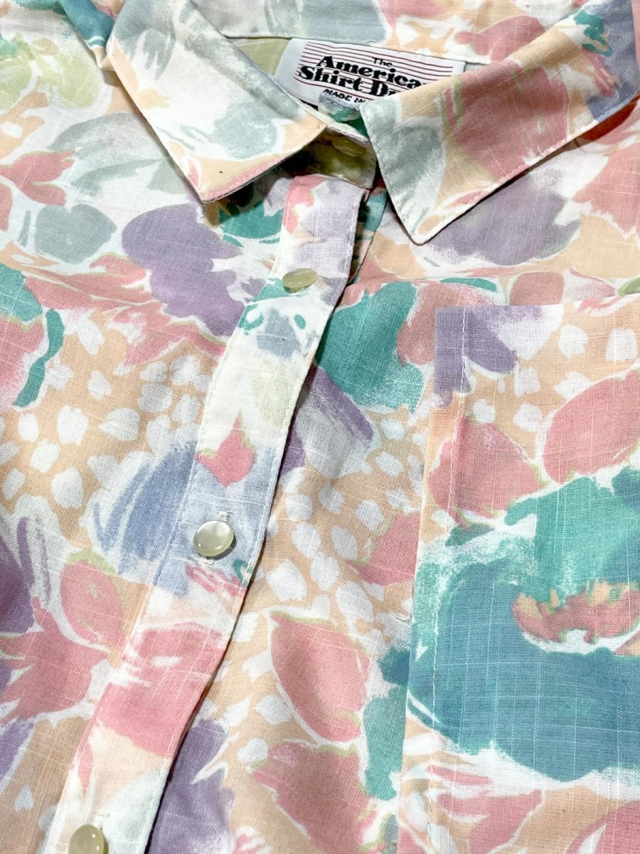 画像10: 花柄 ウエストゴム レトロ USA古着 ヴィンテージワンピース (10)