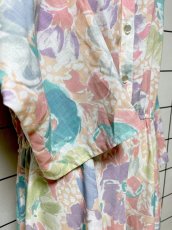 画像7: 花柄 ウエストゴム レトロ USA古着 ヴィンテージワンピース (7)