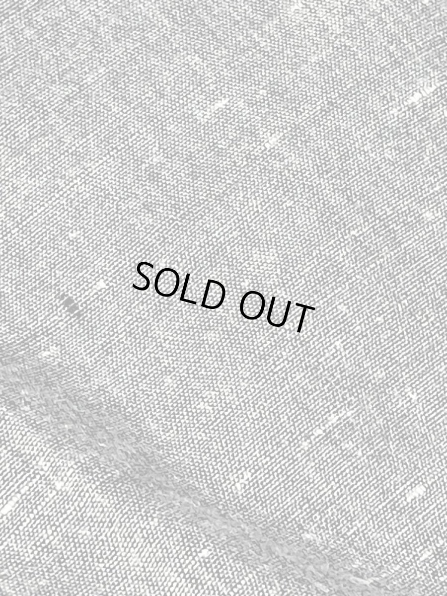 画像12: レース襟 グレー パフスリーブ ウエストゴム レトロ USA古着 ヴィンテージワンピース (12)