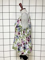 画像2: ポップコーントップス ノースリーブ レトロ ヴィンテージ 古着 ブラウス シャツ (2)