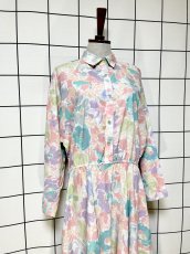 画像3: 花柄 ウエストゴム レトロ USA古着 ヴィンテージワンピース (3)