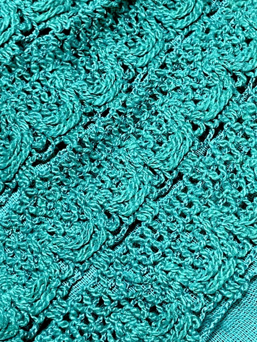 画像15: メキシカン花刺繍 レース サテンテープ ノースリーブ レトロ  USA古着 ヴィンテージワンピース (15)