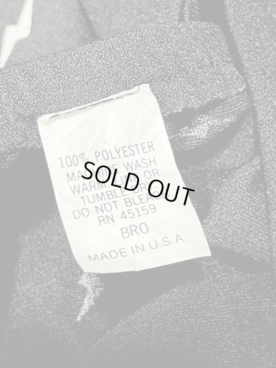 画像12: 稲妻柄 ブラック ウエストゴム ノースリーブ レトロ USA古着 ヴィンテージワンピース (12)