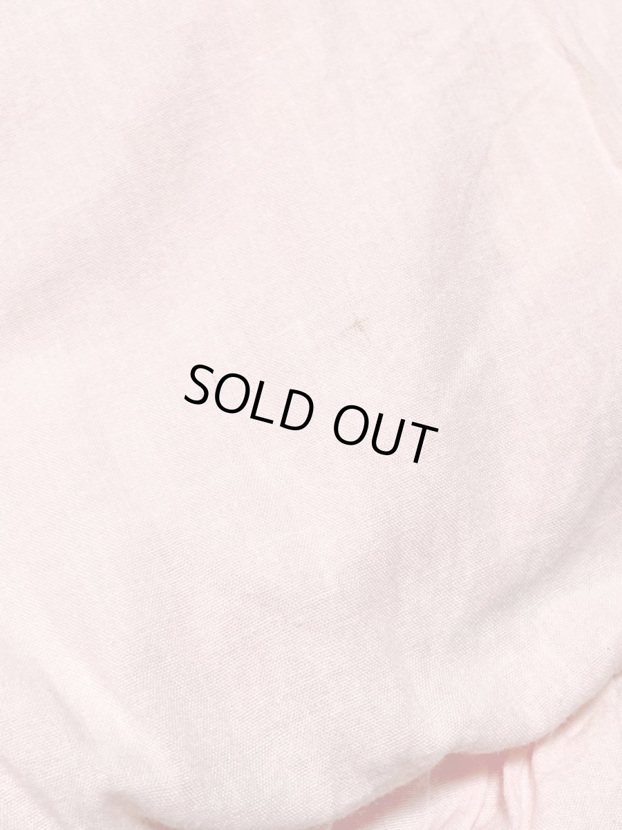 画像14: サーキュラーシルエット 無地 ピンク ウエストゴム 半袖 レトロ USA古着 ヴィンテージワンピース (14)