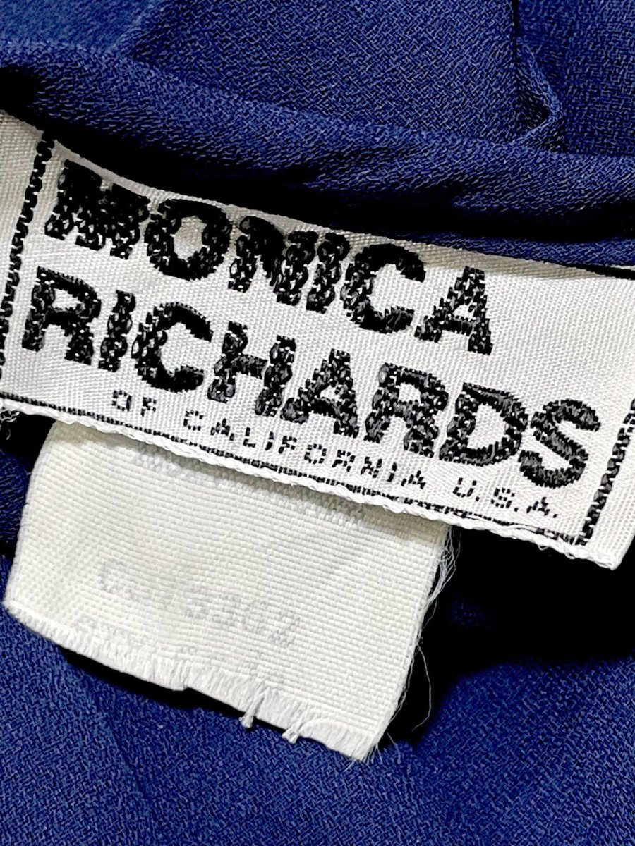 画像13: パーティー衣装にもおすすめ オールプリーツ ネイビー ウエストゴム レトロ USA古着 ヴィンテージドレス (13)