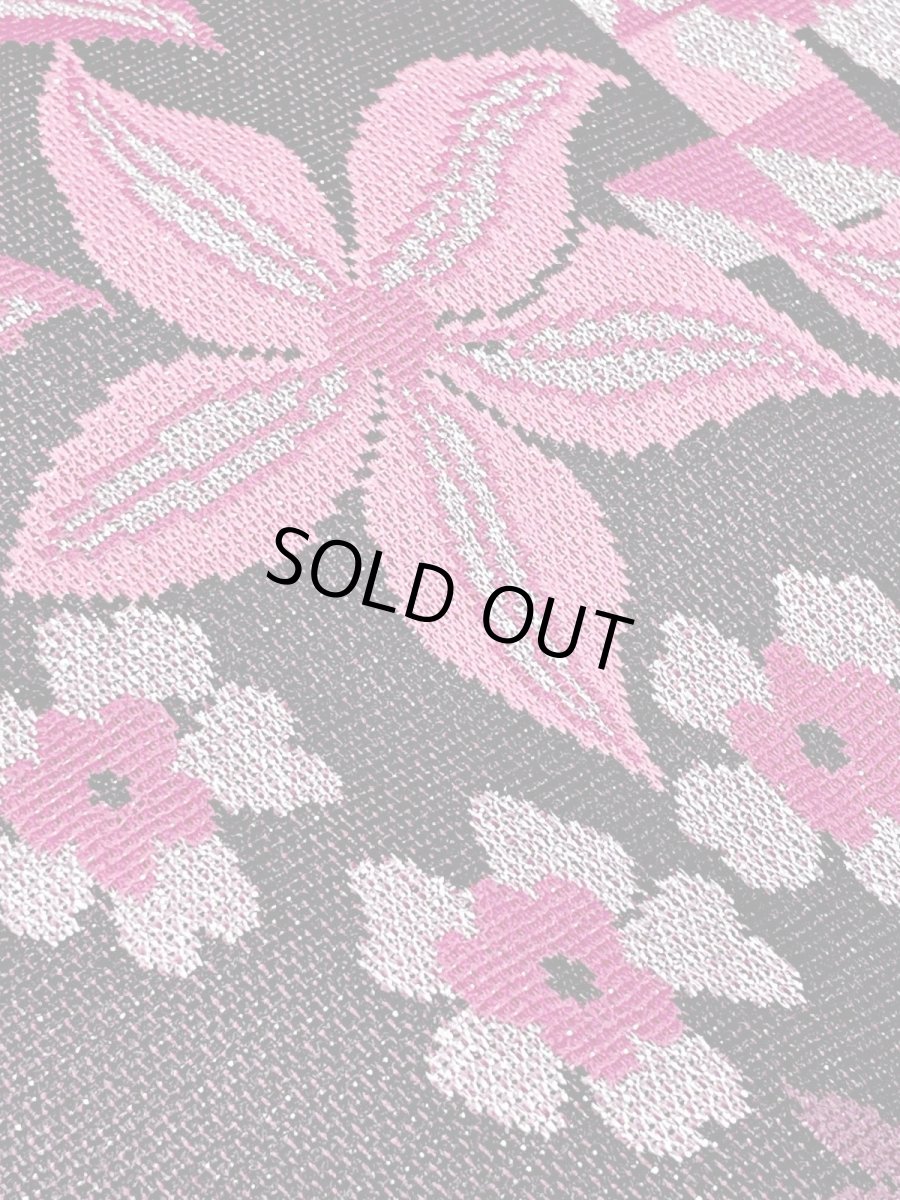 画像13: フランス古着 花柄 衣装にもおすすめ ラメ ブラック ピンク シルバー レトロ ヨーロッパ古着 ヴィンテージドレス (13)