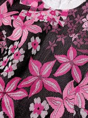 画像10: フランス古着 花柄 衣装にもおすすめ ラメ ブラック ピンク シルバー レトロ ヨーロッパ古着 ヴィンテージドレス (10)