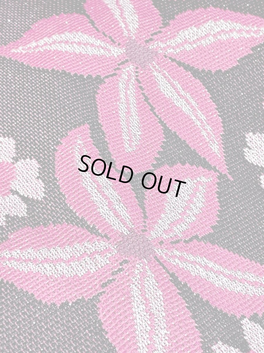 画像12: フランス古着 花柄 衣装にもおすすめ ラメ ブラック ピンク シルバー レトロ ヨーロッパ古着 ヴィンテージドレス (12)