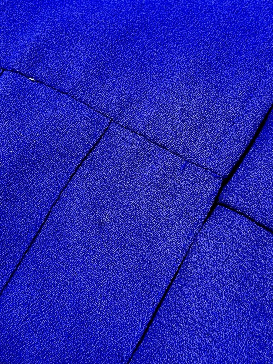 画像15: プリーツ切り替え 無地 レトロ USA古着 ヴィンテージワンピース (15)