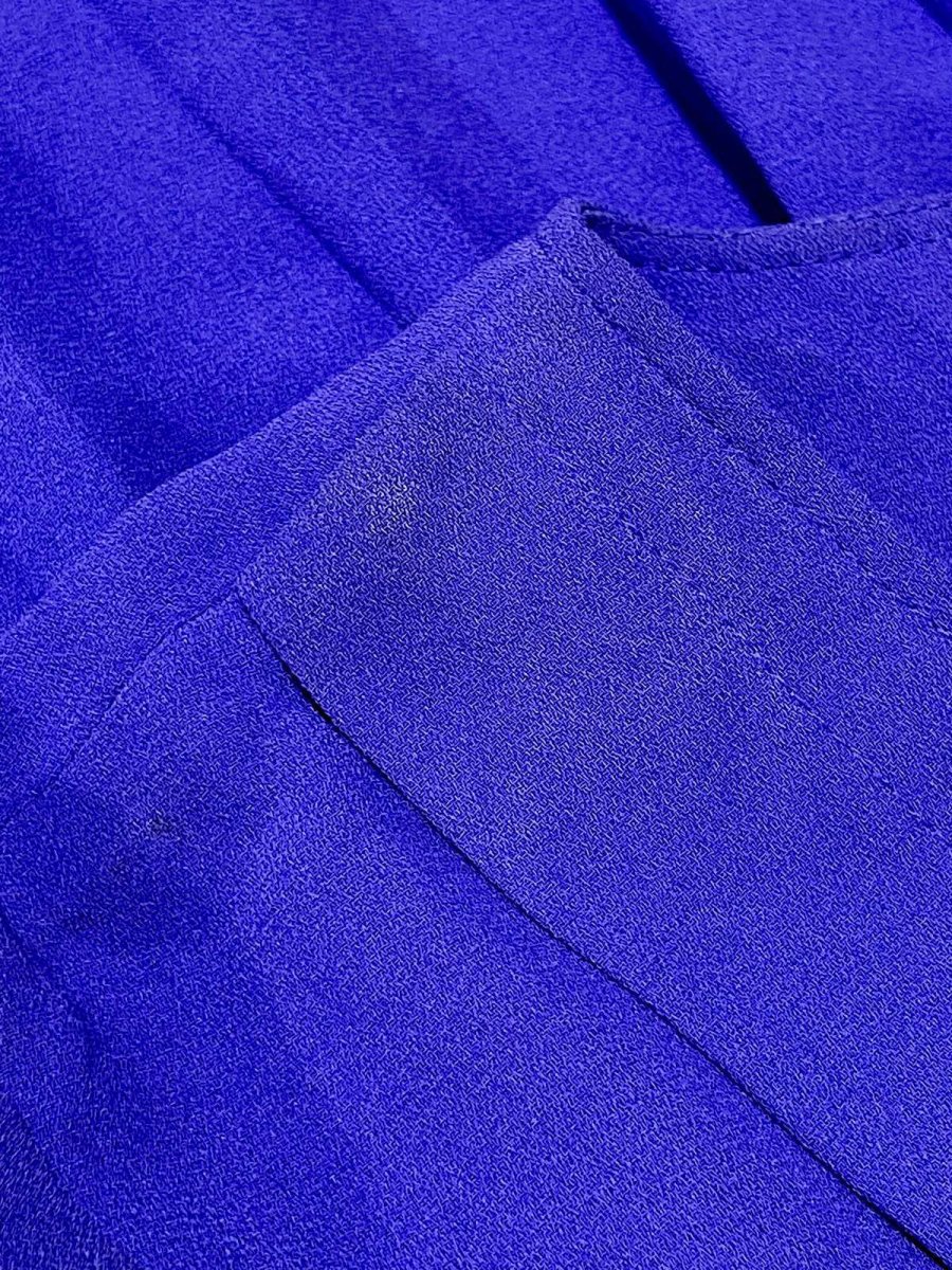 画像13: プリーツ切り替え 無地 レトロ USA古着 ヴィンテージワンピース (13)