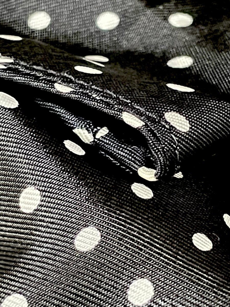 画像10: ドット ホワイト ノースリーブ レトロ ヨーロッパ古着 ヴィンテージワンピース (10)