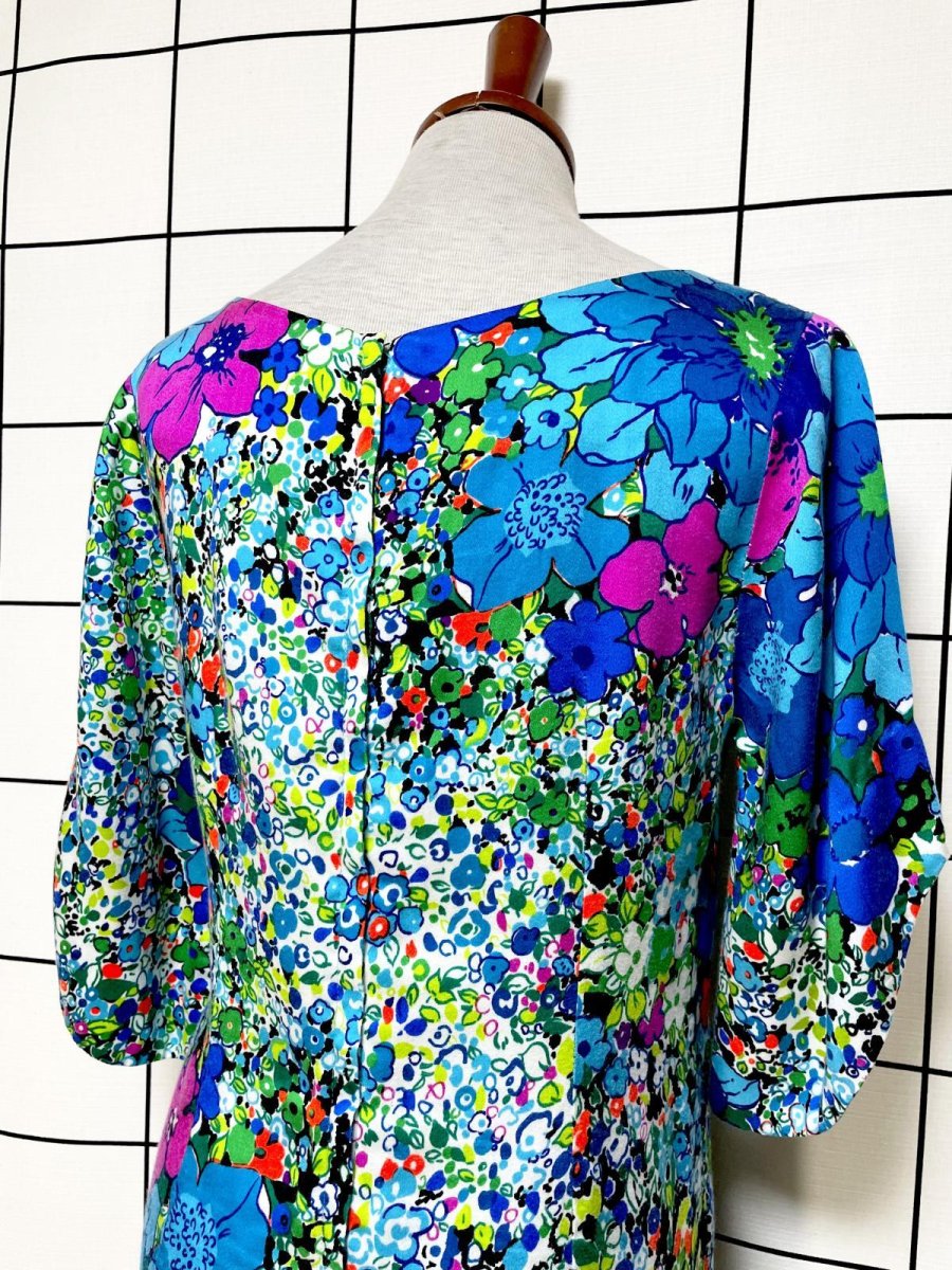 画像3: Hawaii レトロポップ サイケ 花柄 レトロ USA古着 ヴィンテージワンピース (3)
