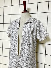 画像11: フロントジッパー リーフ柄 レトロ USA古着 ヴィンテージワンピース (11)