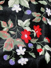 画像12: フロントレース ベルト付 花柄 ウエストゴム クラシカル ガーリー レトロ USA古着 ヴィンテージワンピース (12)