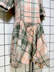 画像8: チェック柄 レトロ USA古着 ヴィンテージワンピース (8)