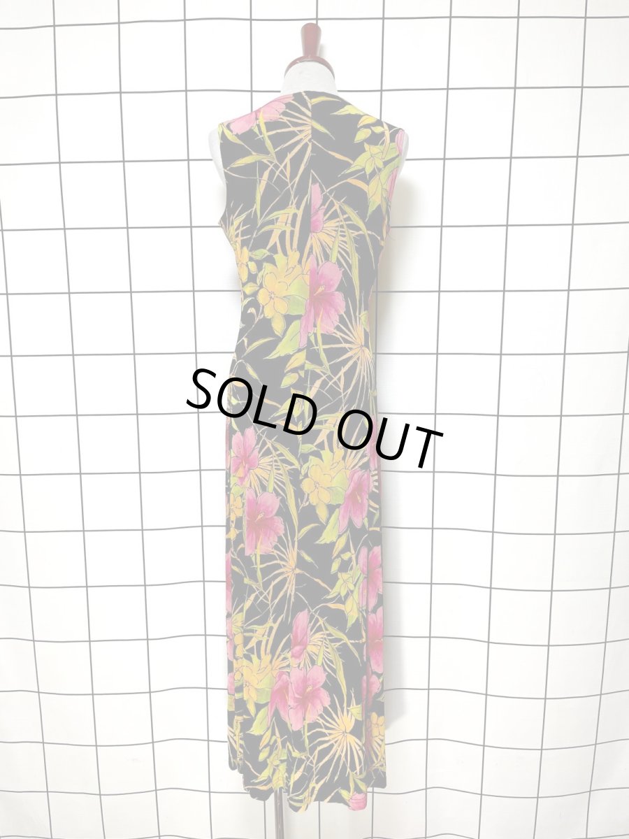 画像3: 花柄 レトロ USA古着 ロング マキシ丈 ヴィンテージワンピース (3)