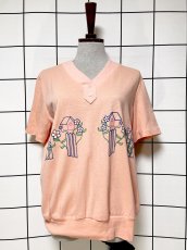 画像1: 巣箱 花柄 プルオーバー レトロ USA古着 シャツ ヴィンテージトップス (1)