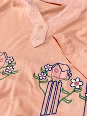画像9: 巣箱 花柄 プルオーバー レトロ USA古着 シャツ ヴィンテージトップス (9)