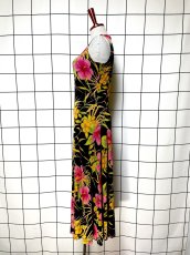 画像2: 花柄 レトロ USA古着 ロング マキシ丈 ヴィンテージワンピース (2)