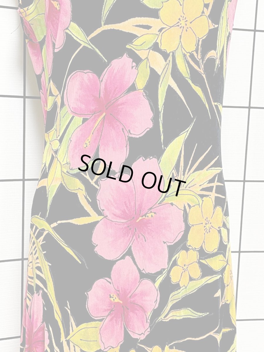 画像8: 花柄 レトロ USA古着 ロング マキシ丈 ヴィンテージワンピース (8)