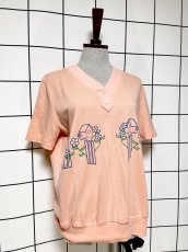 画像3: 巣箱 花柄 プルオーバー レトロ USA古着 シャツ ヴィンテージトップス (3)