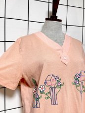 画像6: 巣箱 花柄 プルオーバー レトロ USA古着 シャツ ヴィンテージトップス (6)