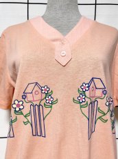 画像7: 巣箱 花柄 プルオーバー レトロ USA古着 シャツ ヴィンテージトップス (7)