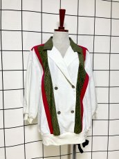 画像3: マルチカラー リブ プルオーバー レトロ USA古着 シャツ ヴィンテージトップス (3)