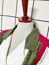 画像4: マルチカラー リブ プルオーバー レトロ USA古着 シャツ ヴィンテージトップス (4)