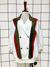 画像1: マルチカラー リブ プルオーバー レトロ USA古着 シャツ ヴィンテージトップス (1)