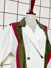 画像6: マルチカラー リブ プルオーバー レトロ USA古着 シャツ ヴィンテージトップス (6)