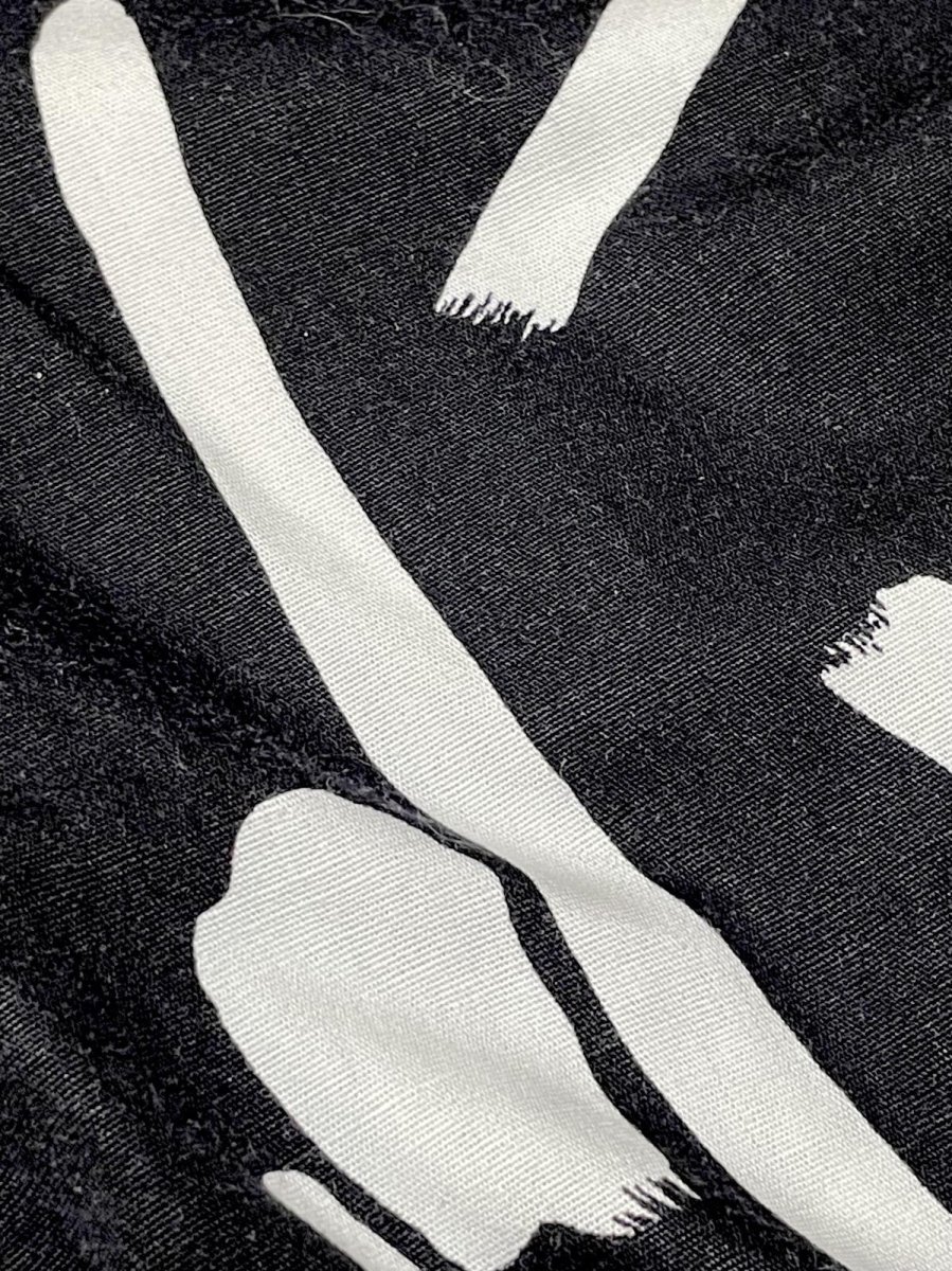 画像11: レトロモダン ホワイト ブラック モノクロ ウエストゴム レトロ USA古着 ヴィンテージワンピース (11)