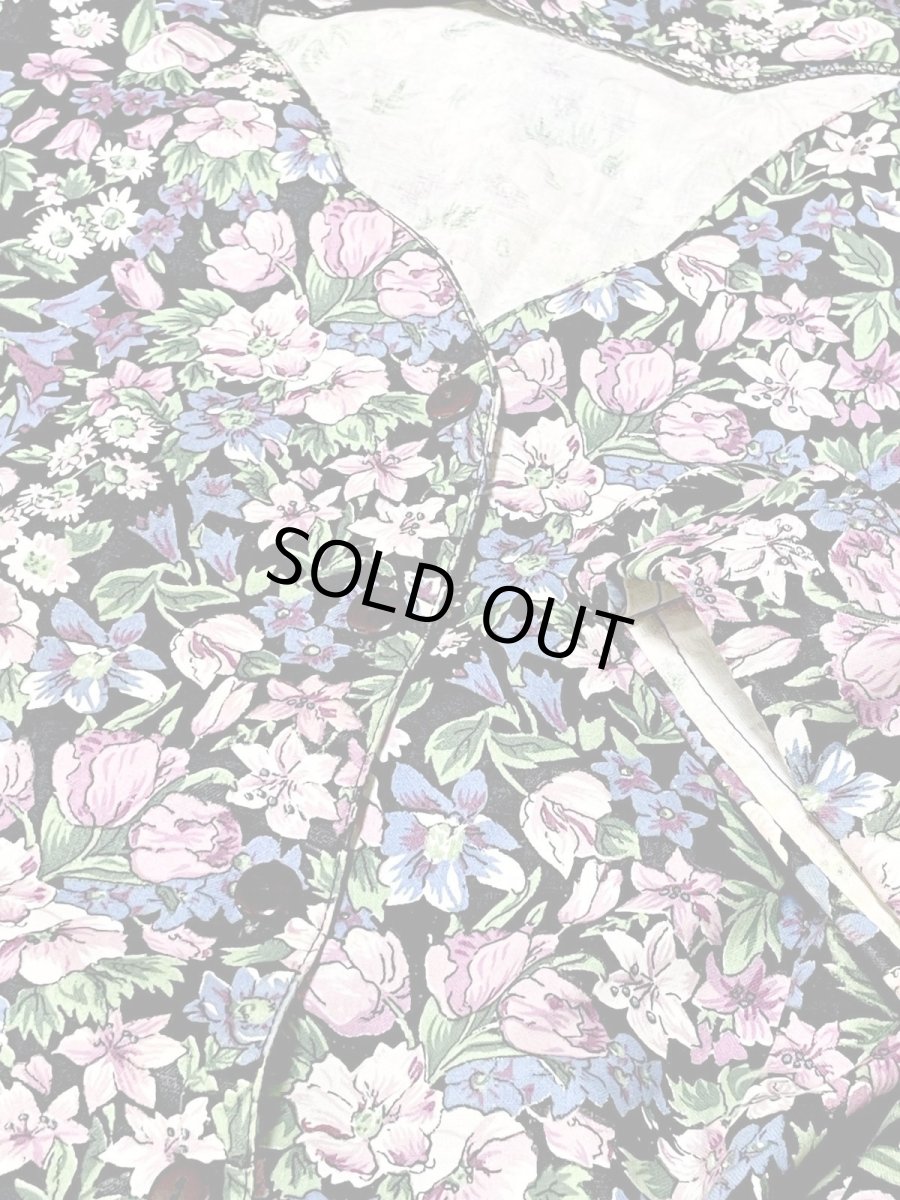 画像13: 花柄 後ろリボン レトロ USA古着 ヴィンテージワンピース (13)